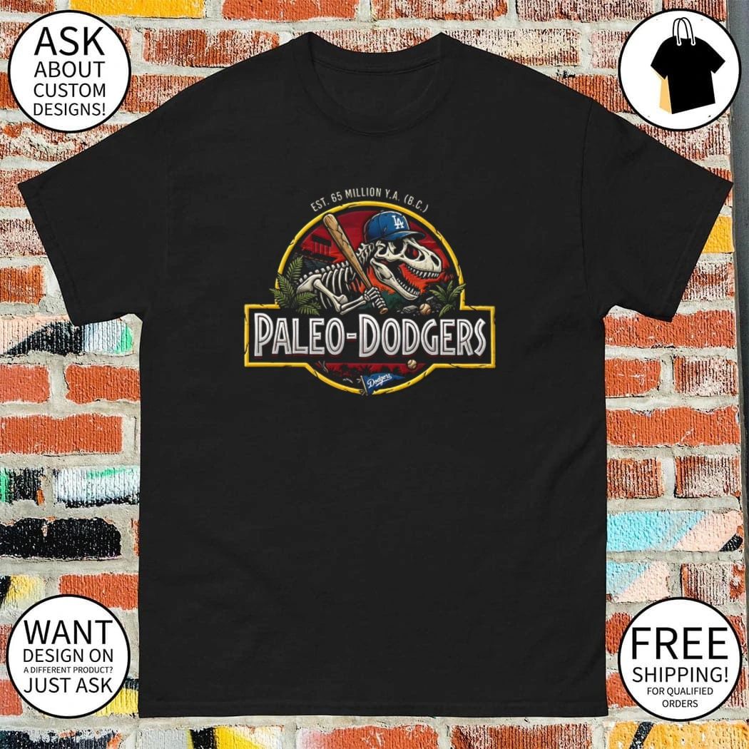 Dodgersaurs Paleo-Dodgers Los Angeles Dodgers Dinosaur Baseball shirt