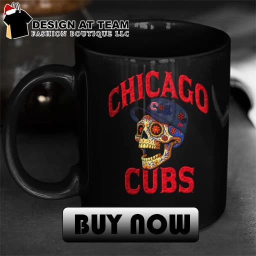 Chicago Cubs Sugar Skull Floral Baseball shirt