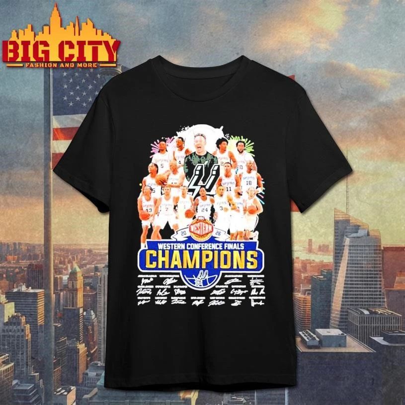 San Antonio Spurs Team Western Conference Champions Signature 2026 Shirt