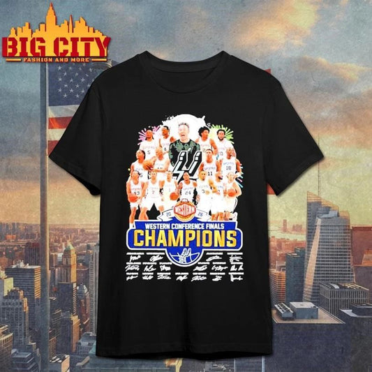 San Antonio Spurs Team Western Conference Champions Signature 2026 Shirt