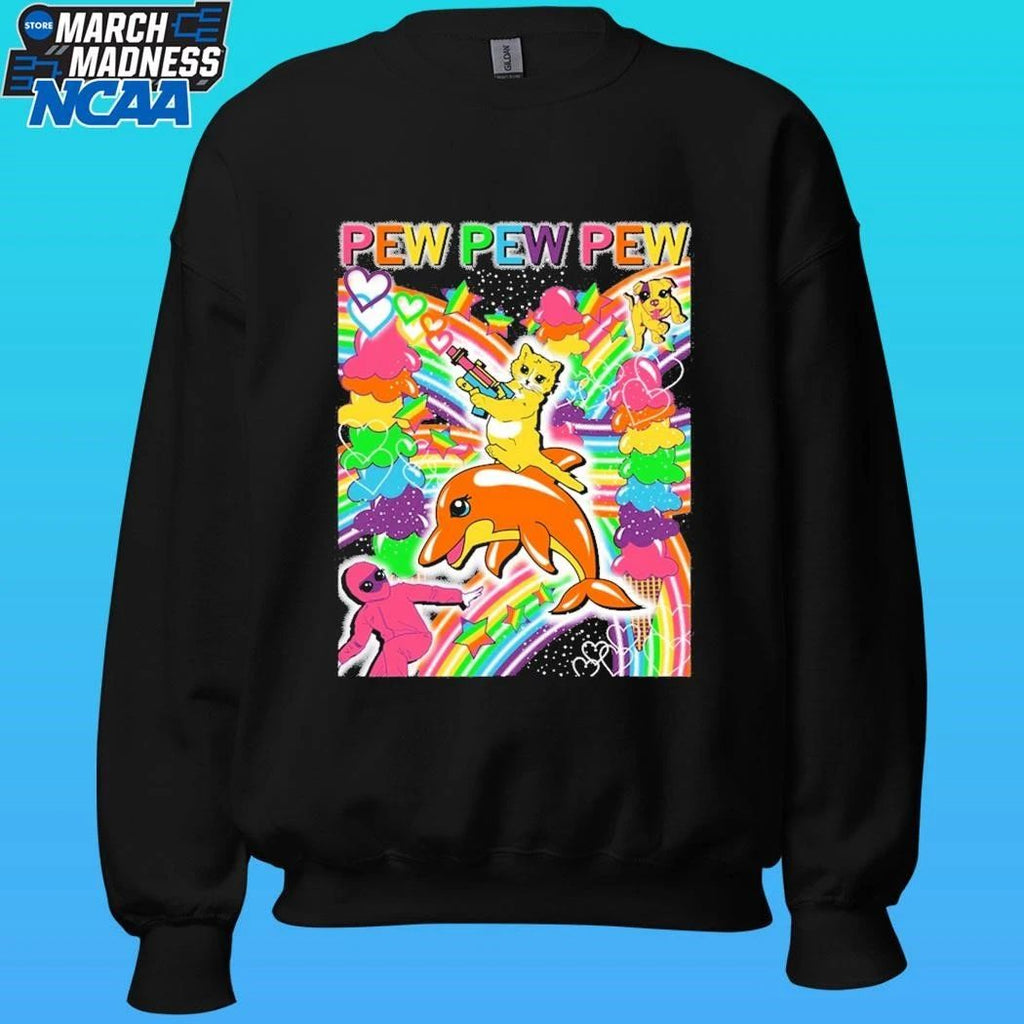 Pew Pew Pew Full Color Charcoal Shirt