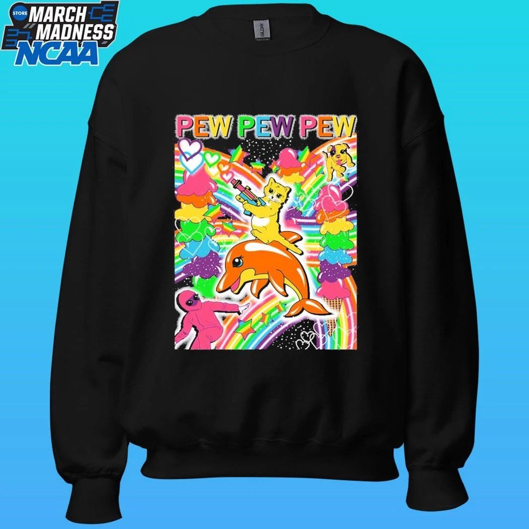 Pew Pew Pew Full Color Charcoal Shirt