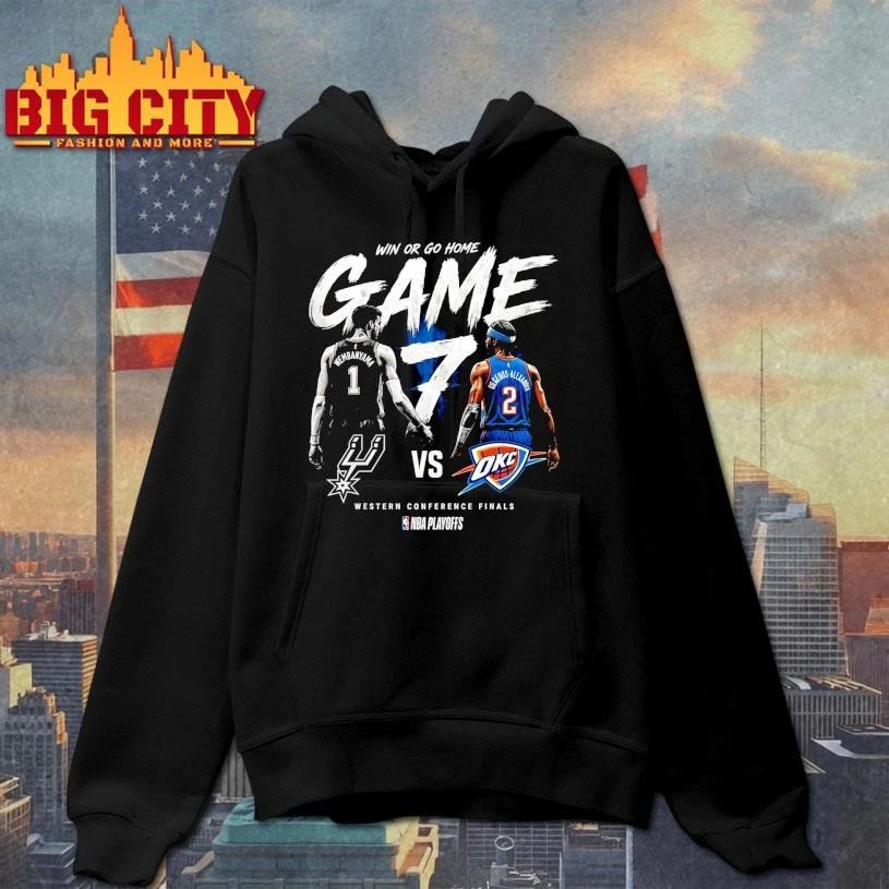 Game 7 Showdown Wemby vs SGA NBA Playoffs Conference Finals Shirt