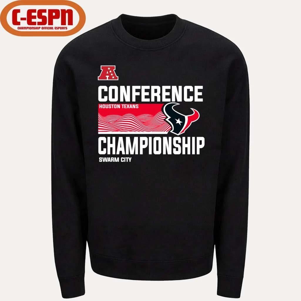 Houston Texans 2025-26 AFC Conference Championship Swarm City T-Shirt