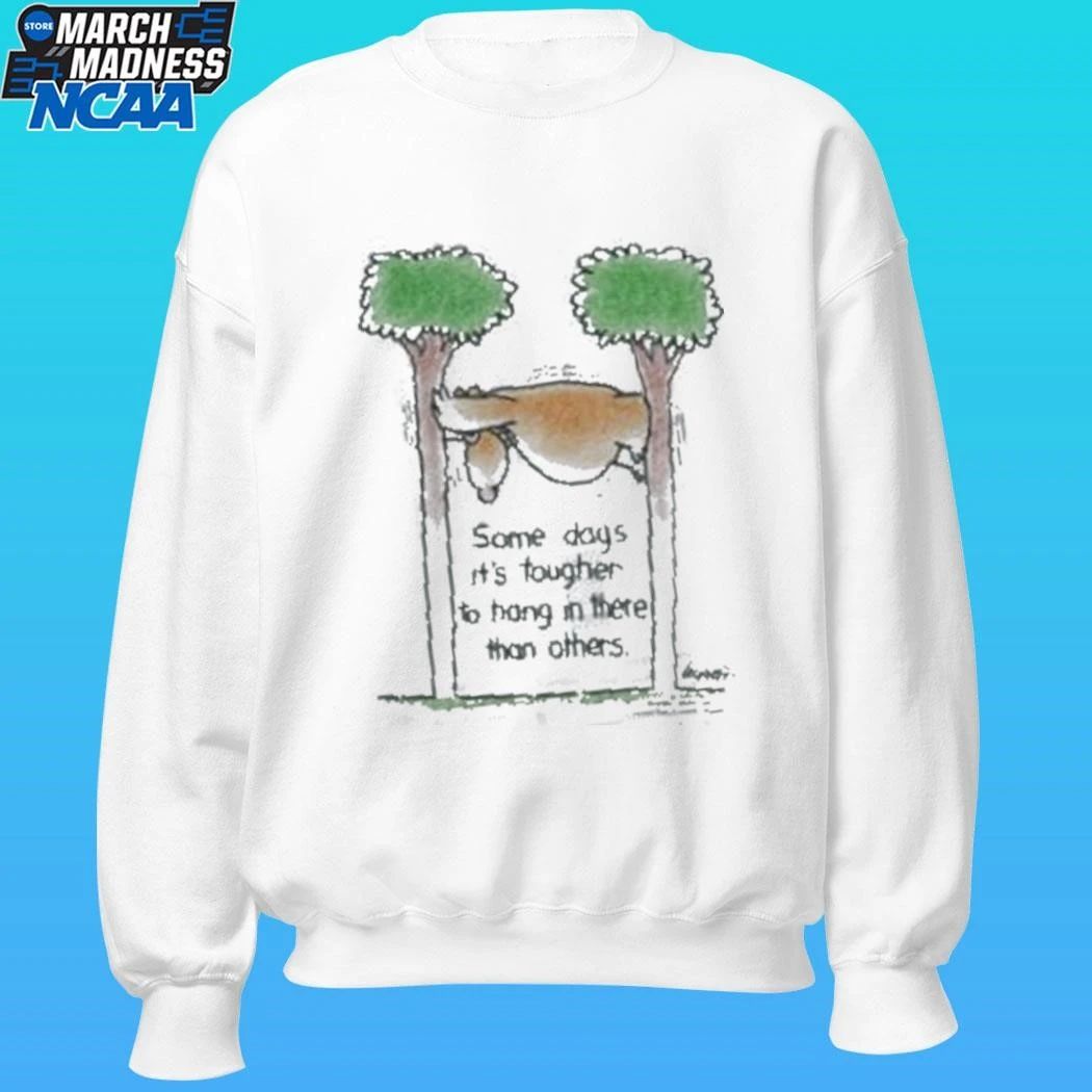 Wyco Vintage 1990s Hang In There Horse Cartoon Some Days It’s Tougher To Hang In There Than Others Shirt