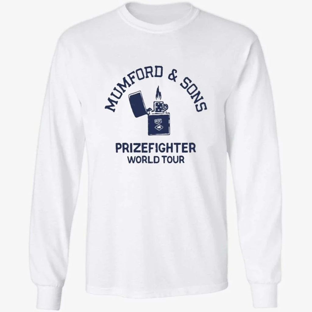 Mumford & Sons White Tee Prizefighter World Tour Shirt