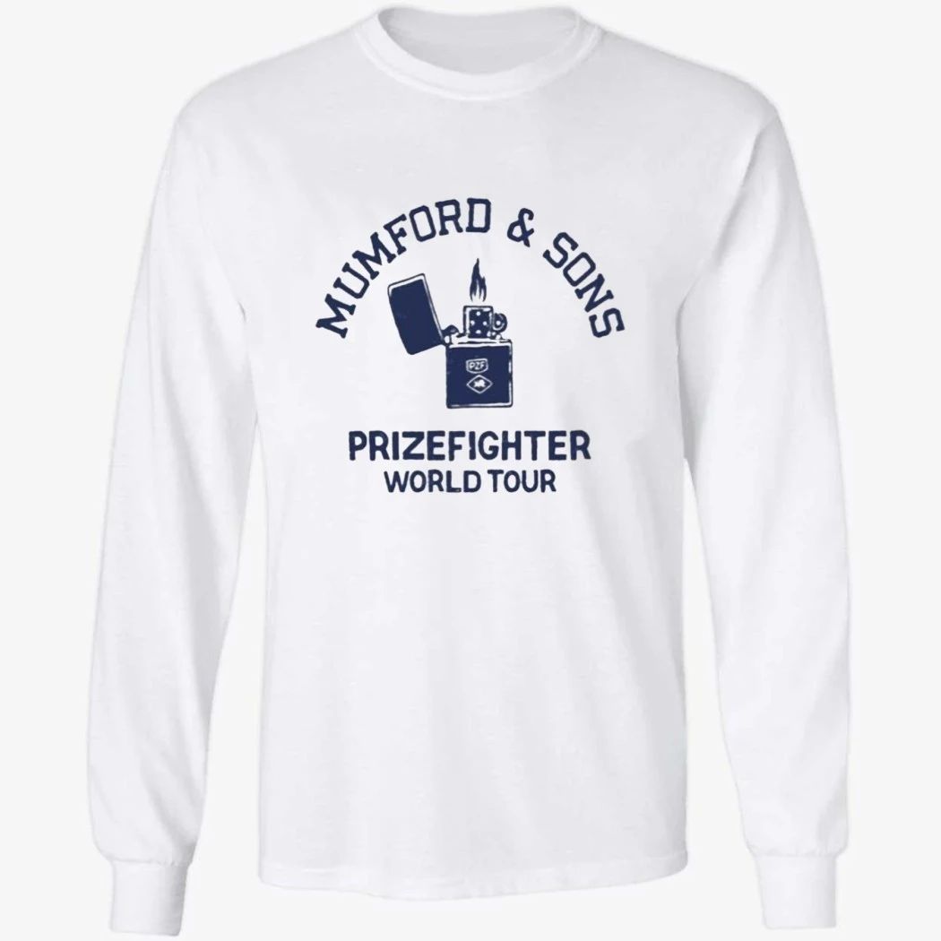 Mumford & Sons White Tee Prizefighter World Tour Shirt