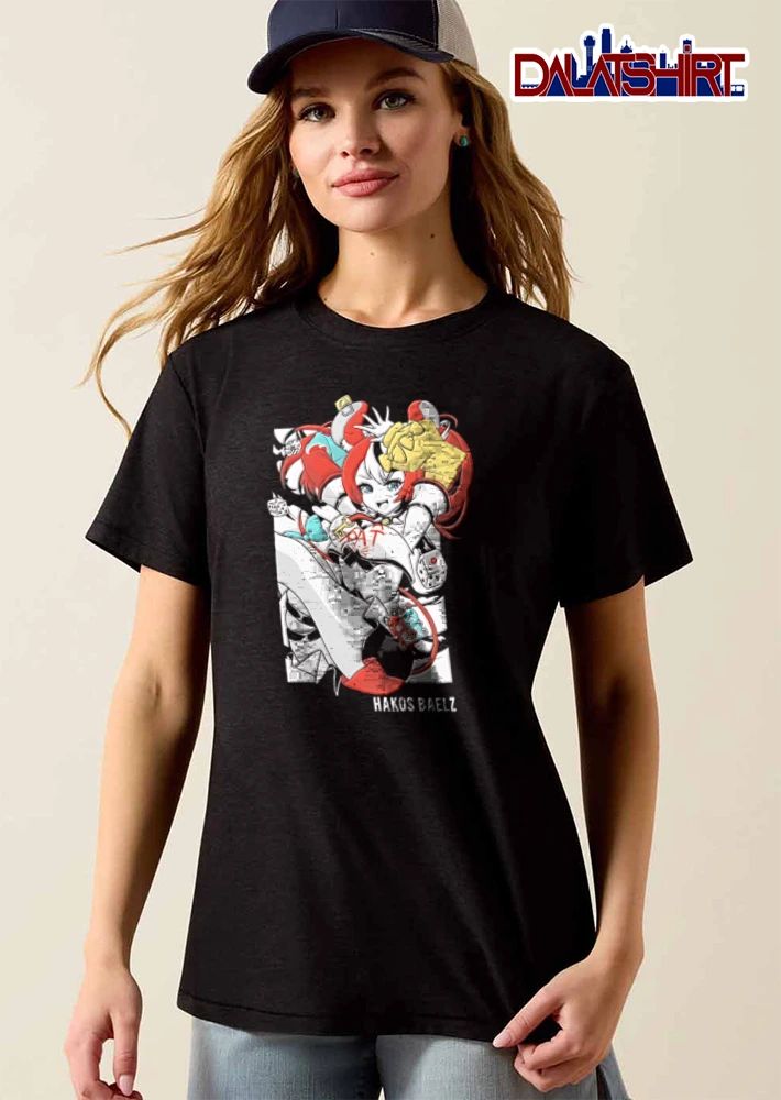 Hololive Hakos Baelz anime girl red hair dice shirt