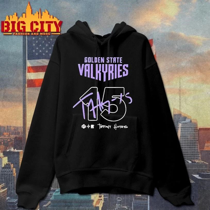 Tiffany Hayes Golden State Valkyries 15 Signature Shirt