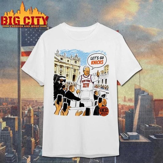 New York Knicks Pope Leo XIV Let’s Go Knicks Shirt