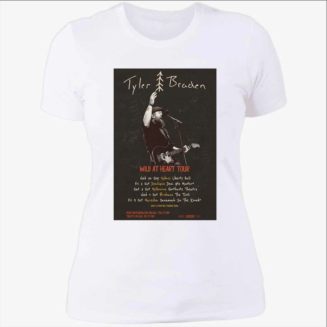Tyler Braden Tour 2026 Australia Poster Shirt