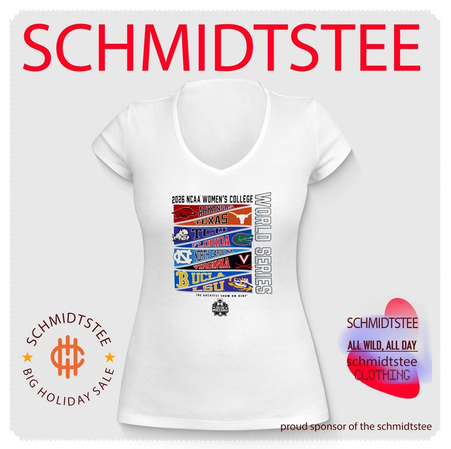 2026 NCAA Women’s College World Series flag shirt