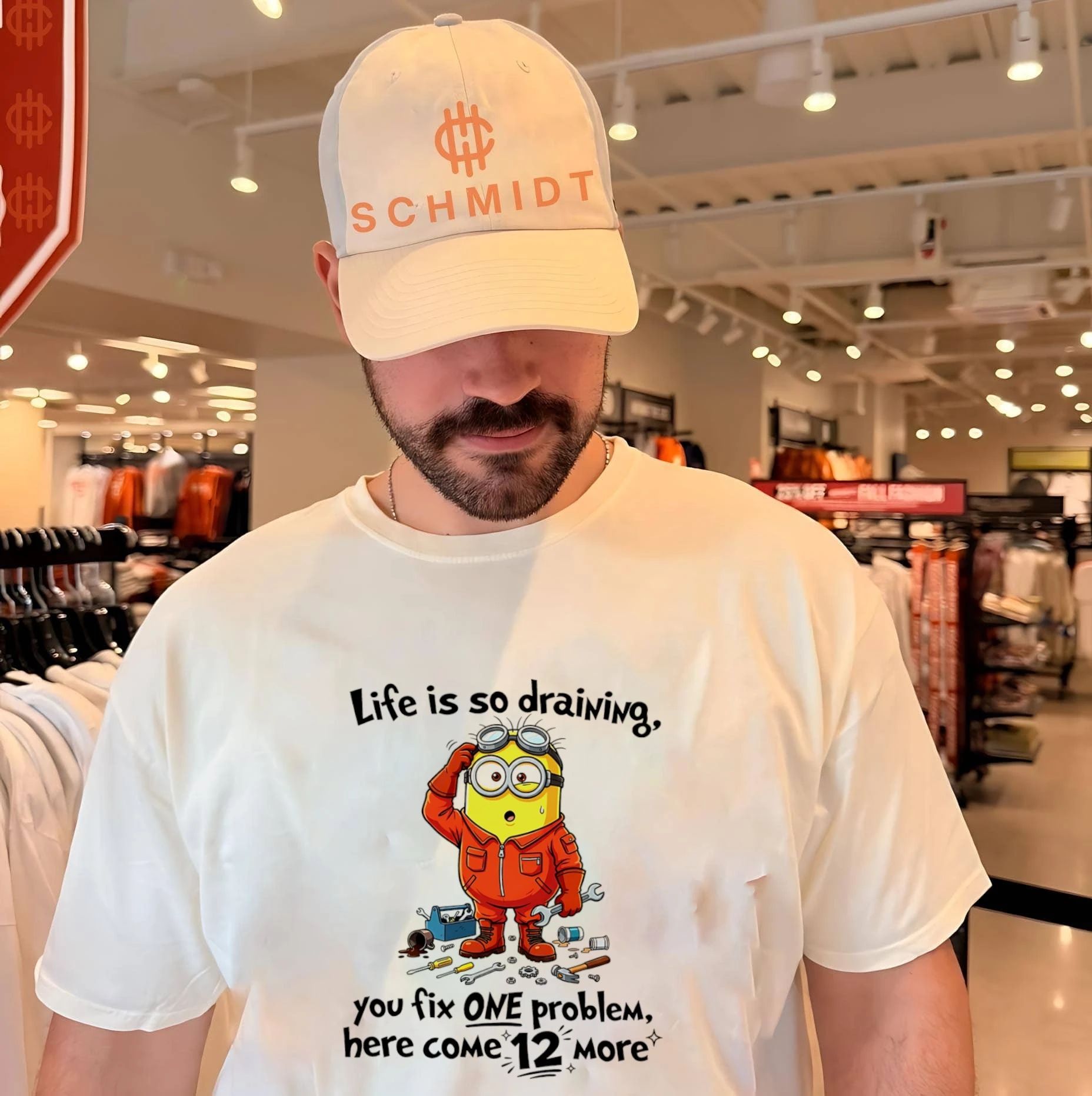 Life is so draining you fix one problem funny Minion shirt