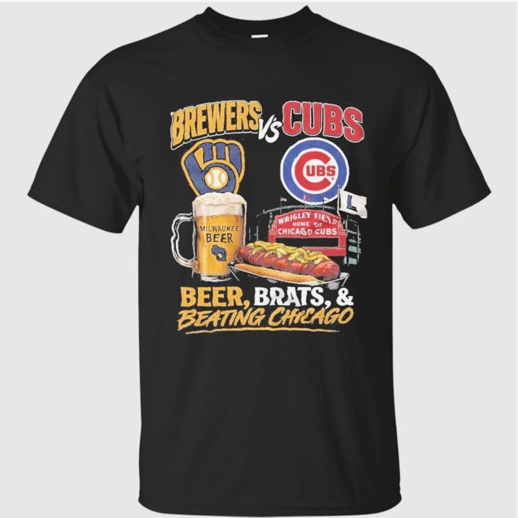 Milwaukee Brewers Chicago Cubs Wrigley Field Baseball Shirt