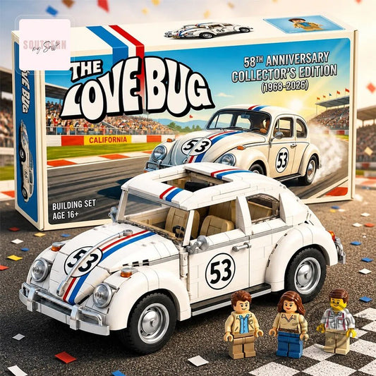 The Love Bug Herbie 58th Anniversary Classic Car Building Block Set