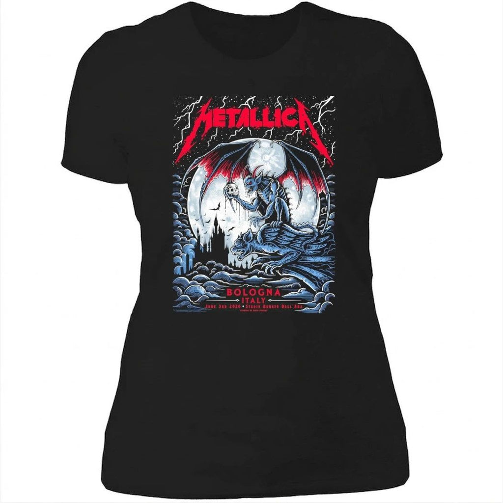 Metallica M72 Bologna Italy Shirt Stadio Renato June 3 Concert Heavy Metal T-Shirt