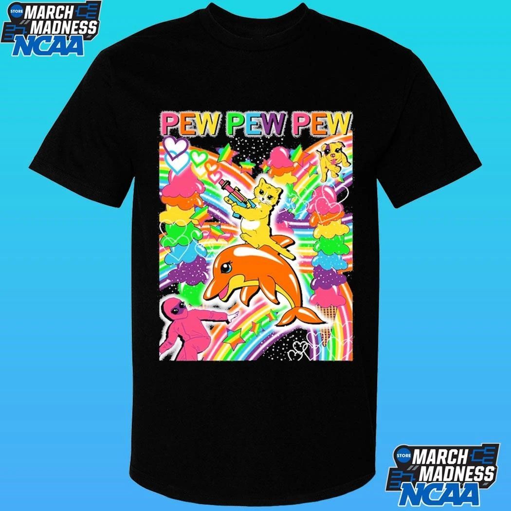 Pew Pew Pew Full Color Charcoal Shirt