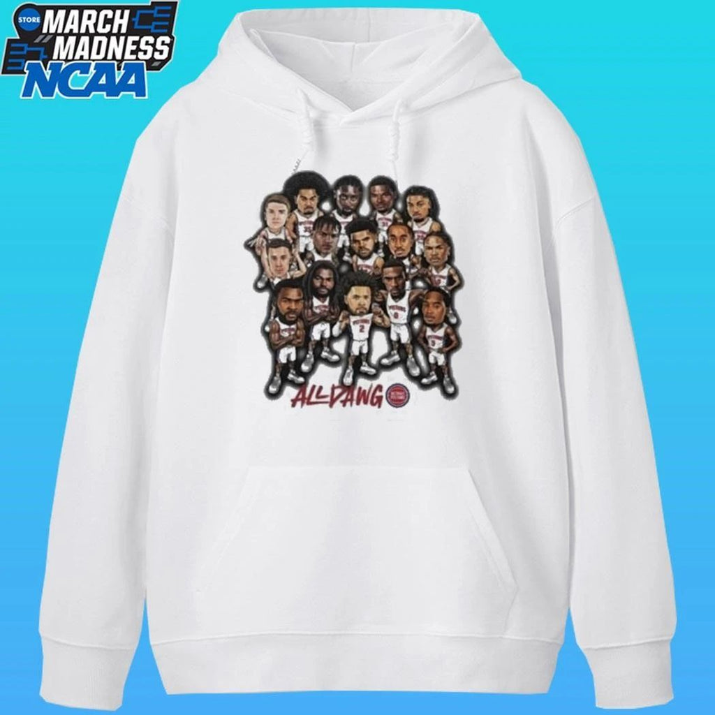 All Dawg Detroit Pistons Playoffs ’26 Caricature 3d Shirt