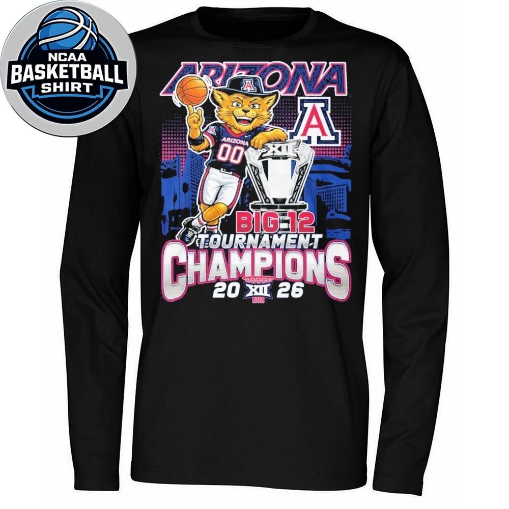 Arizona Wildcats Big 12 Tournament Champions 2026 T-Shirt