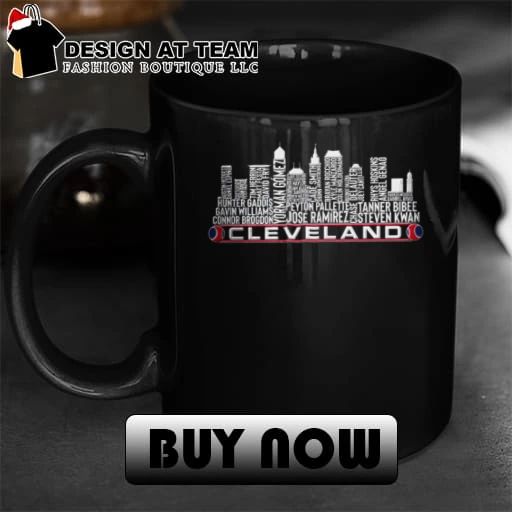 Cleveland Baseball Team Current Roster Cleveland City Skyline shirt