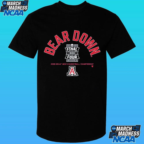 Arizona Wildcats Mbb Bear Down 2026 Final Four Shirt
