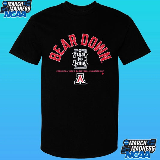 Arizona Wildcats Mbb Bear Down 2026 Final Four Shirt