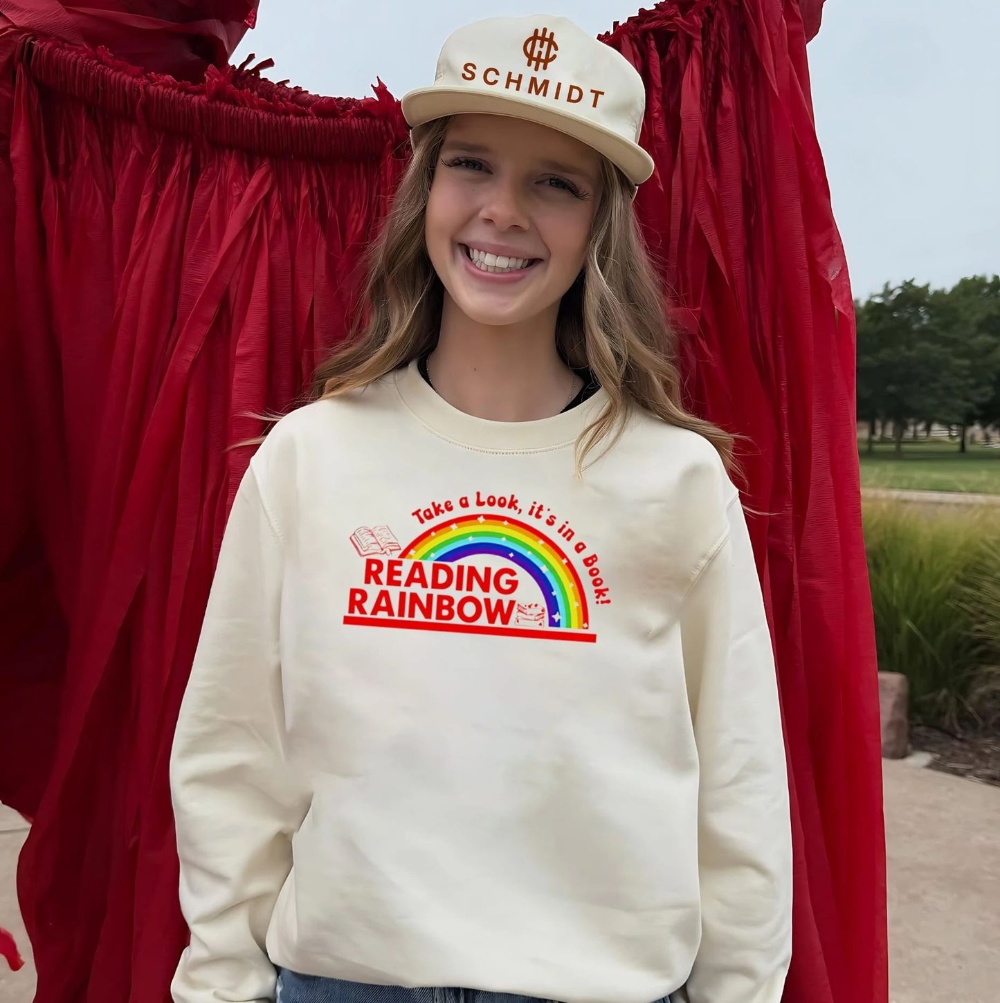 Rainbow take a look it’s in a book reading bookworm shirt