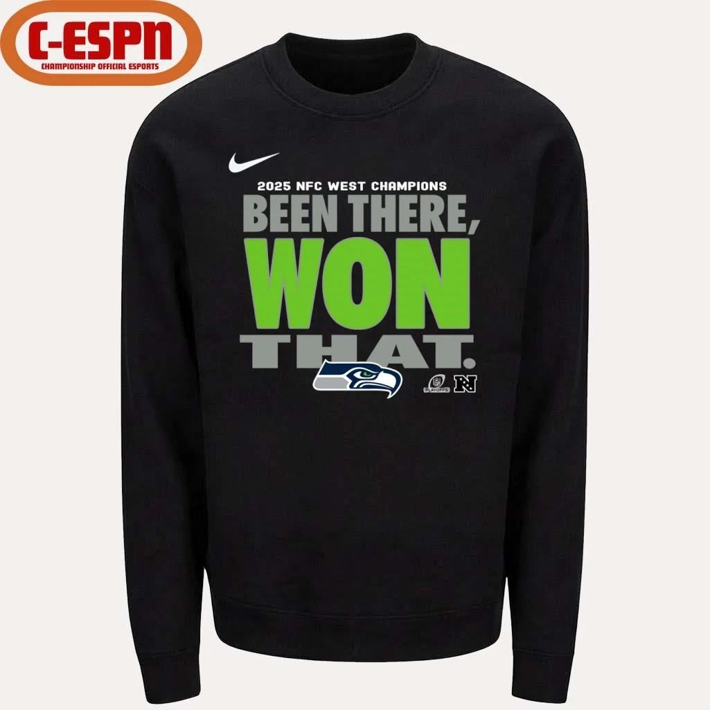 Seattle Seahawks 2025 NFC West Division Champions Been There Won That T-shirt