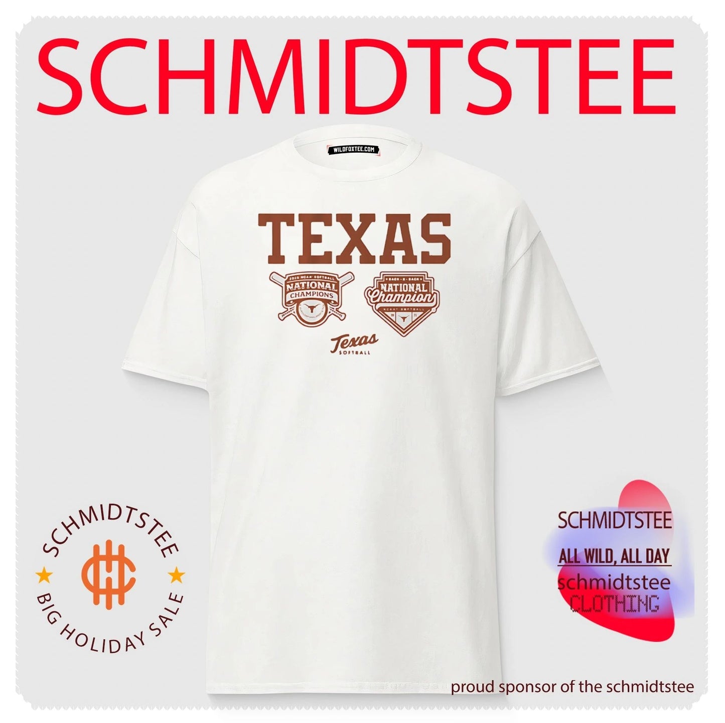 Texas Longhorns Softball 2026 NCAA WCWS National Champions back to back logo shirt