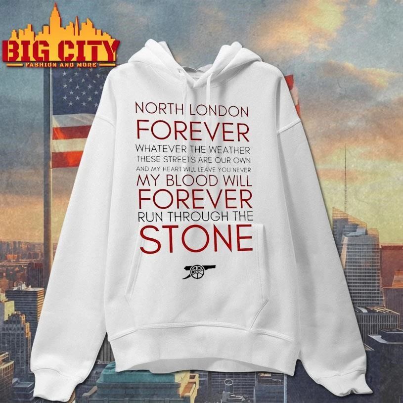Arsenal Fc North London Forever Lyrics Football Fan Shirt