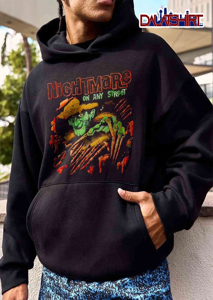 Nightmare On Any Street green monster claw hat ripped shirt