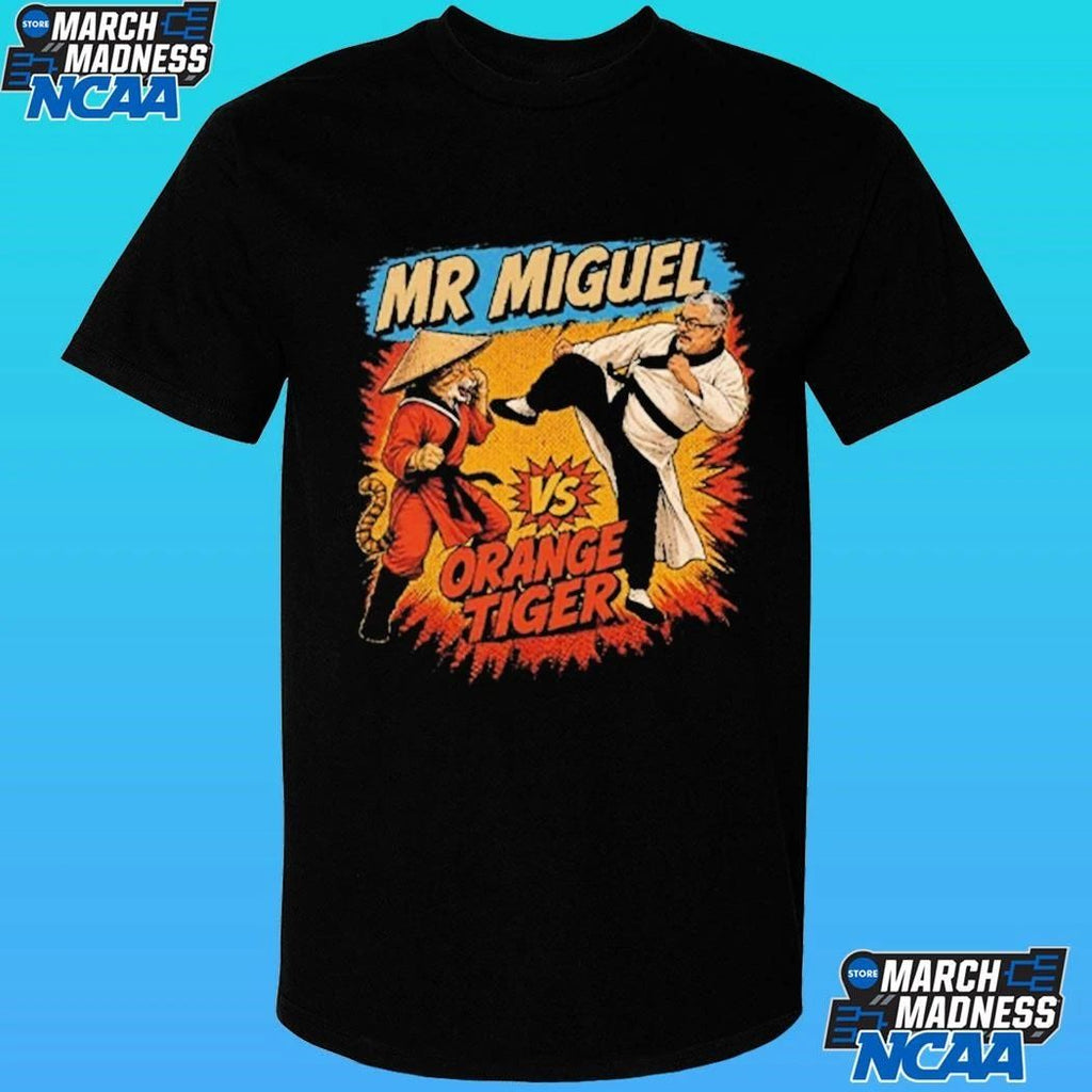 Mr Miguel Vs Orange Tiger Mistah Miguel Kung Fu Cat Shirt