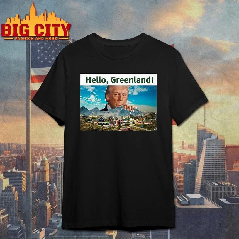 Funny President Trump Hello Greenland Shirt
