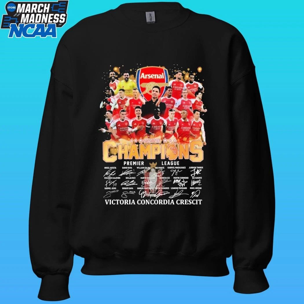 Arsenal Champions 2026 Victoria Concordia Crescit Shirtt