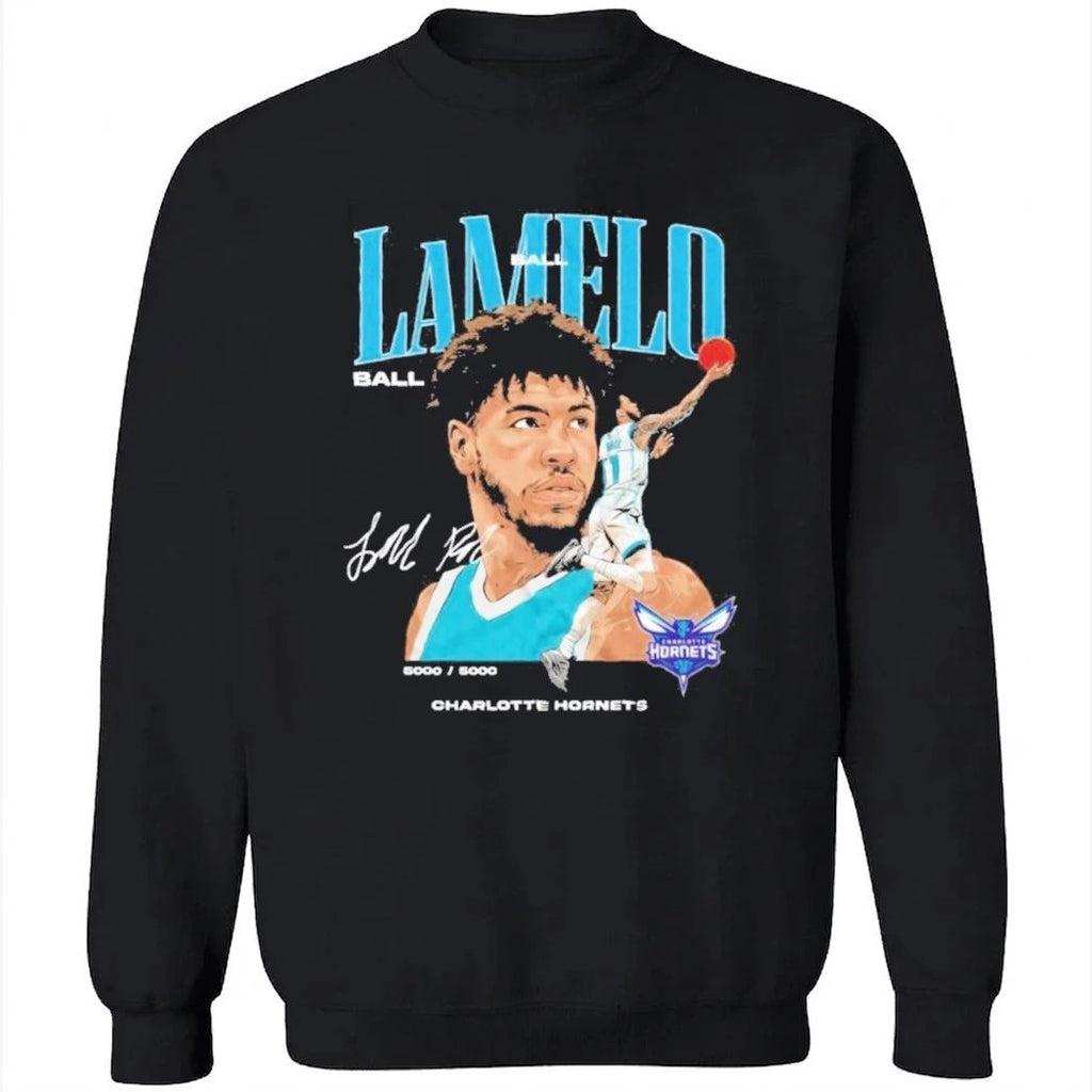 LaMelo Ball Charlotte Hornets Signature Vintage Basketball Shirt