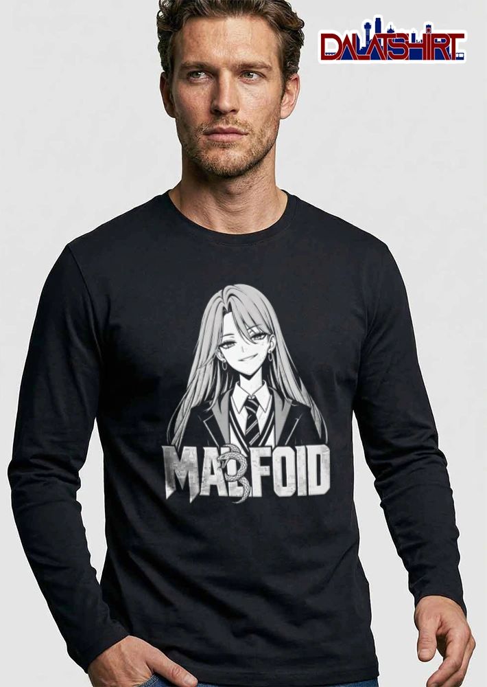 Malfoid anime girl school uniform snake shirt