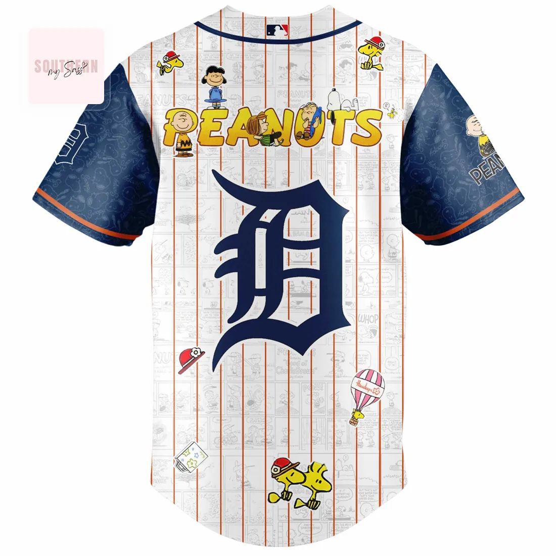 Detroit Tigers Peanuts Night Snoopy Limited Edition Graphic Baseball Jersey