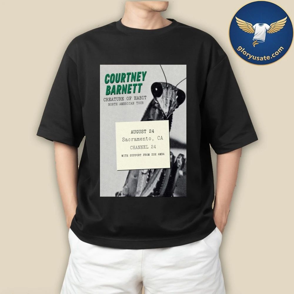 Courtney Barnett Aug 24 2025 Channel 24 Sacramento CA Poster Shirt