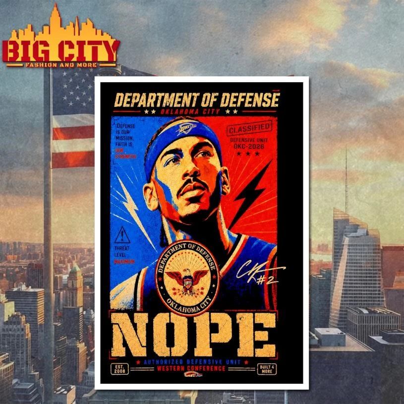 Shai Gilgeous-Alexander Oklahoma City Department of Defense Nope Signature Shirt