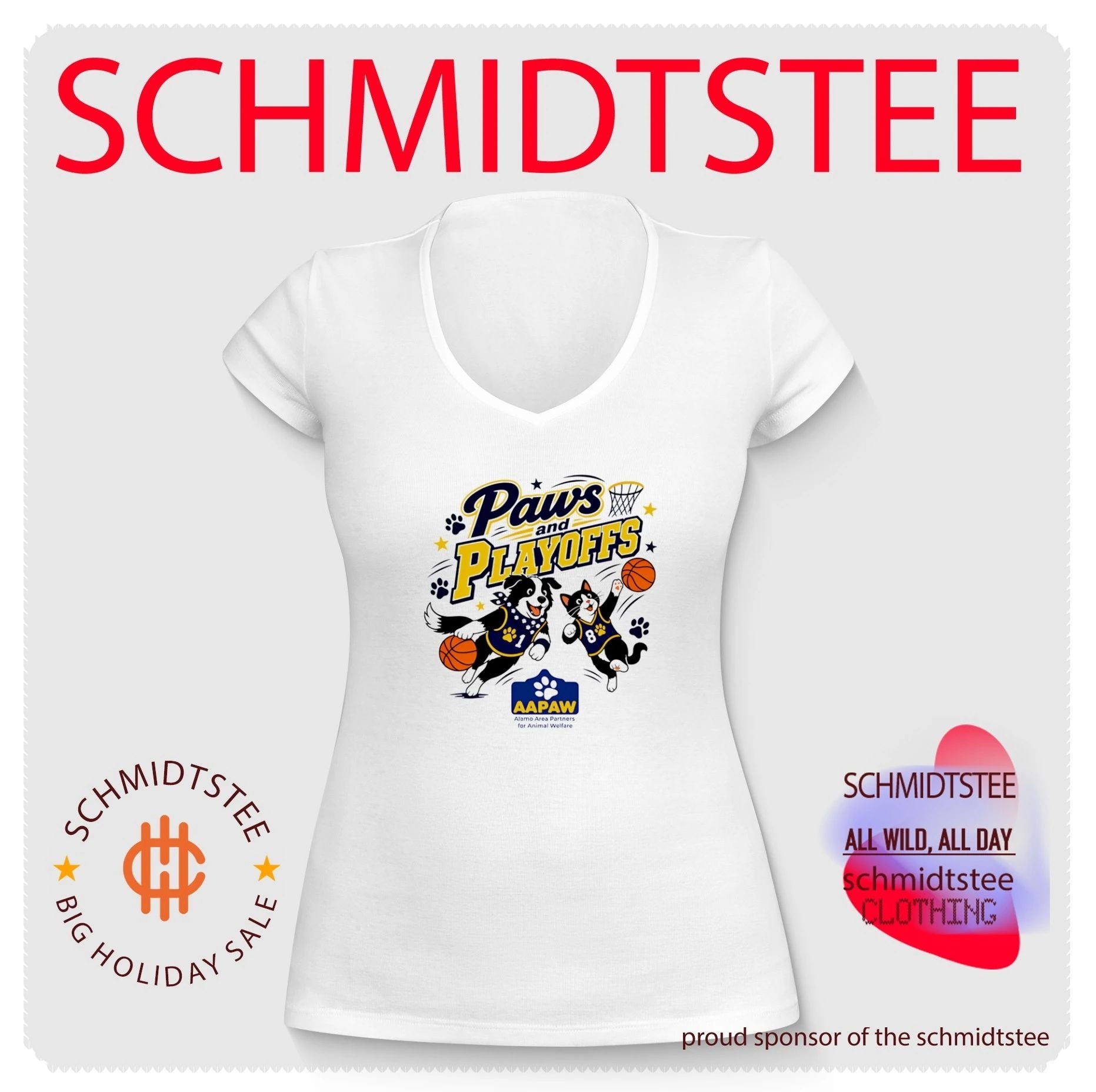 Paws and Playoffs Dog and Cat player basketball shirt