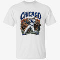 Chicago Cubs Baseball Skeleton Batter Angry Bear Flame Vintage Shirt