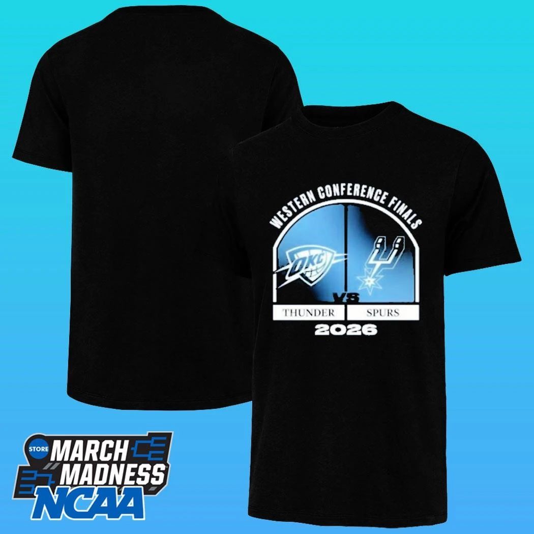 Okc Thunder Vs San Antonio Spurs Iog 2026 Nba Western Conference Finals Match Up Shirt