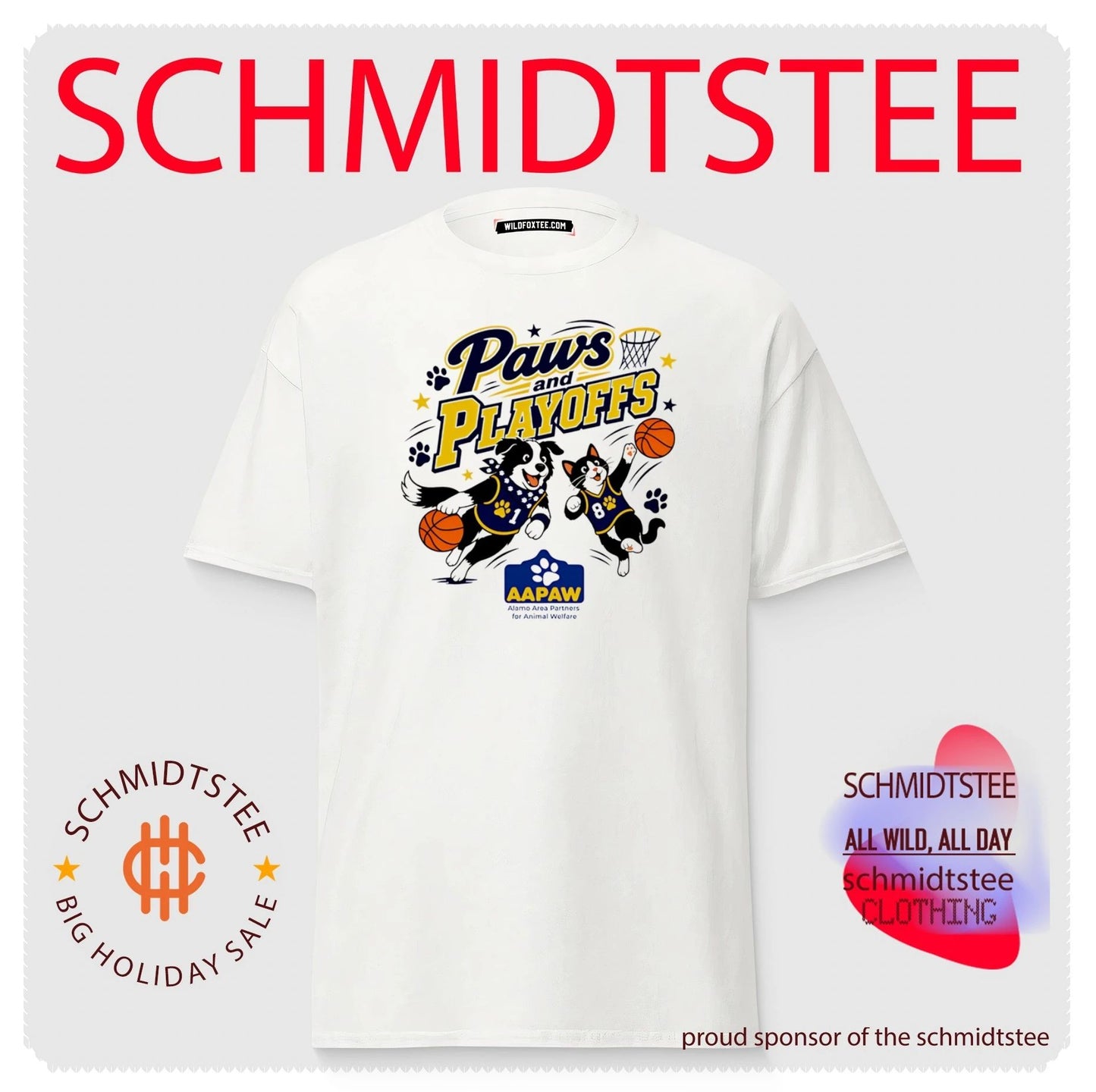 Paws and Playoffs Dog and Cat player basketball shirt