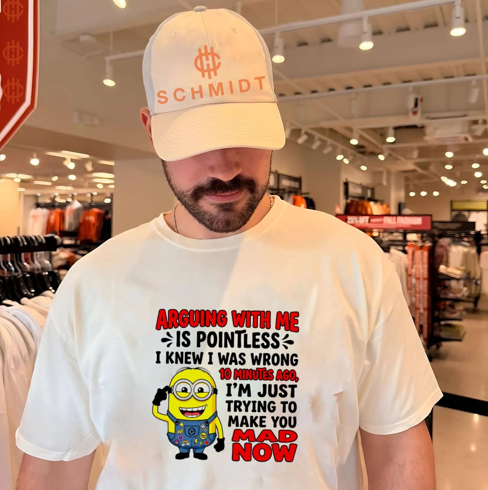 Arguing with me is pointless I knew I was wrong 10 minutes ago Minion shirt