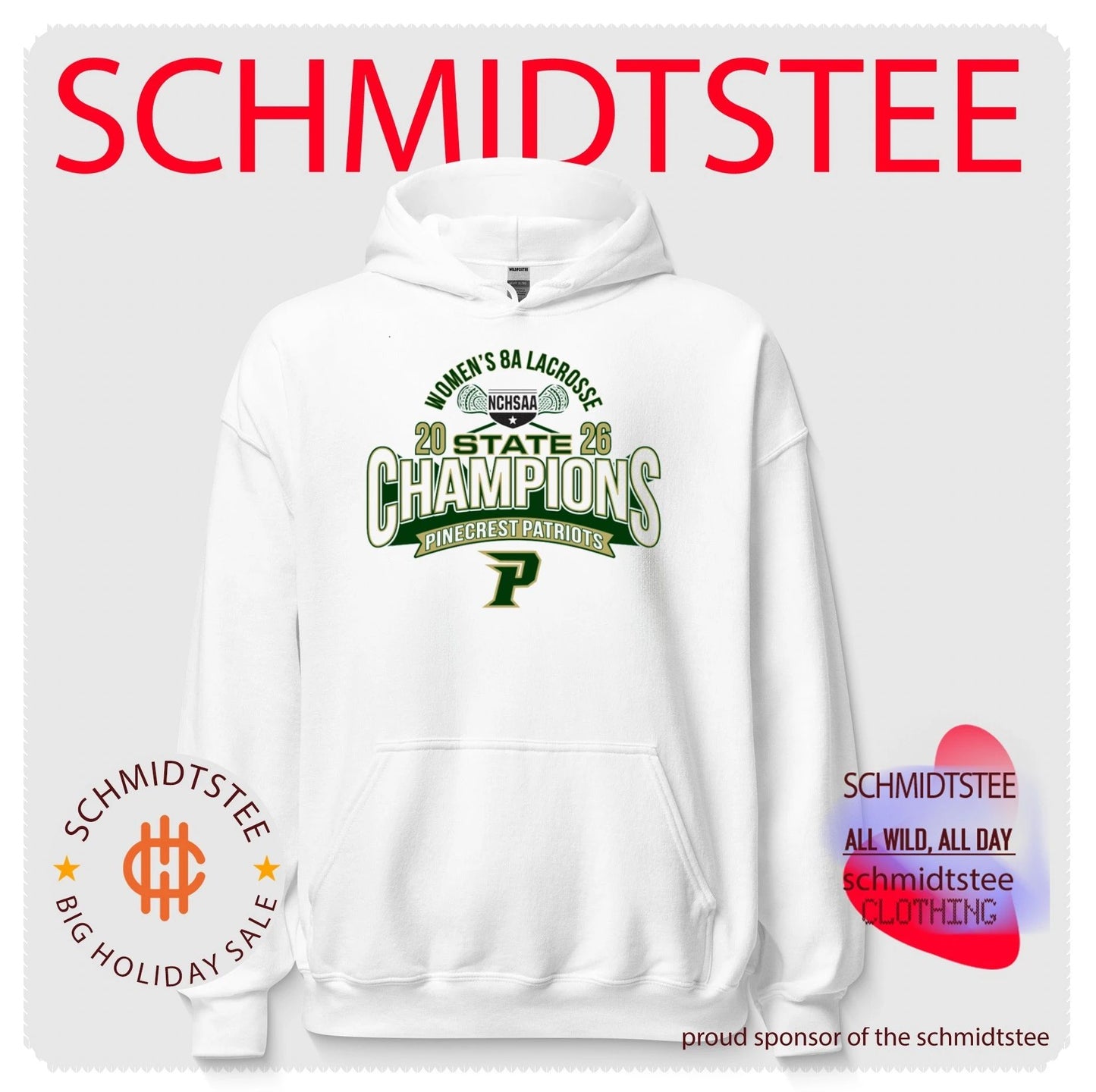 Pinecrest Patriots 2026 NCHSAA Women’s 8A Lacrosse Champions shirt