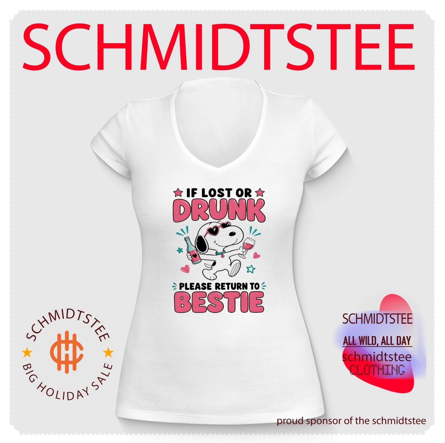 If lost or drunk please return to bestie Snoopy shirt