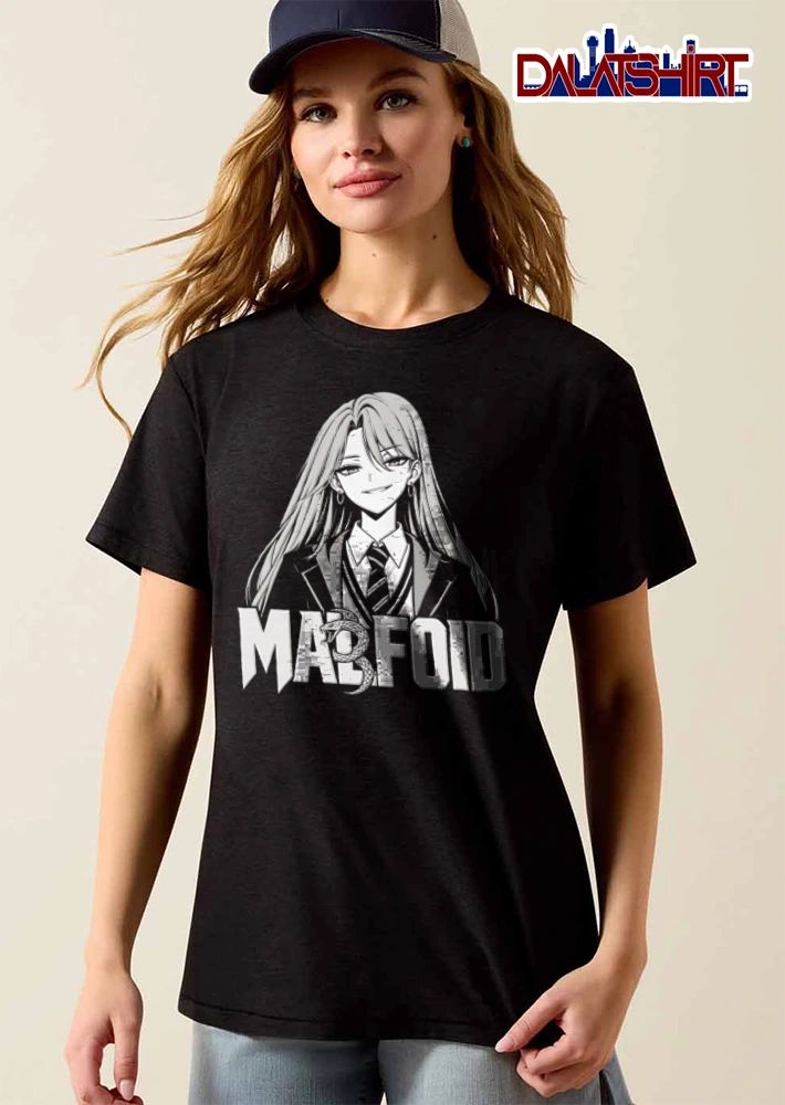 Malfoid anime girl school uniform snake shirt