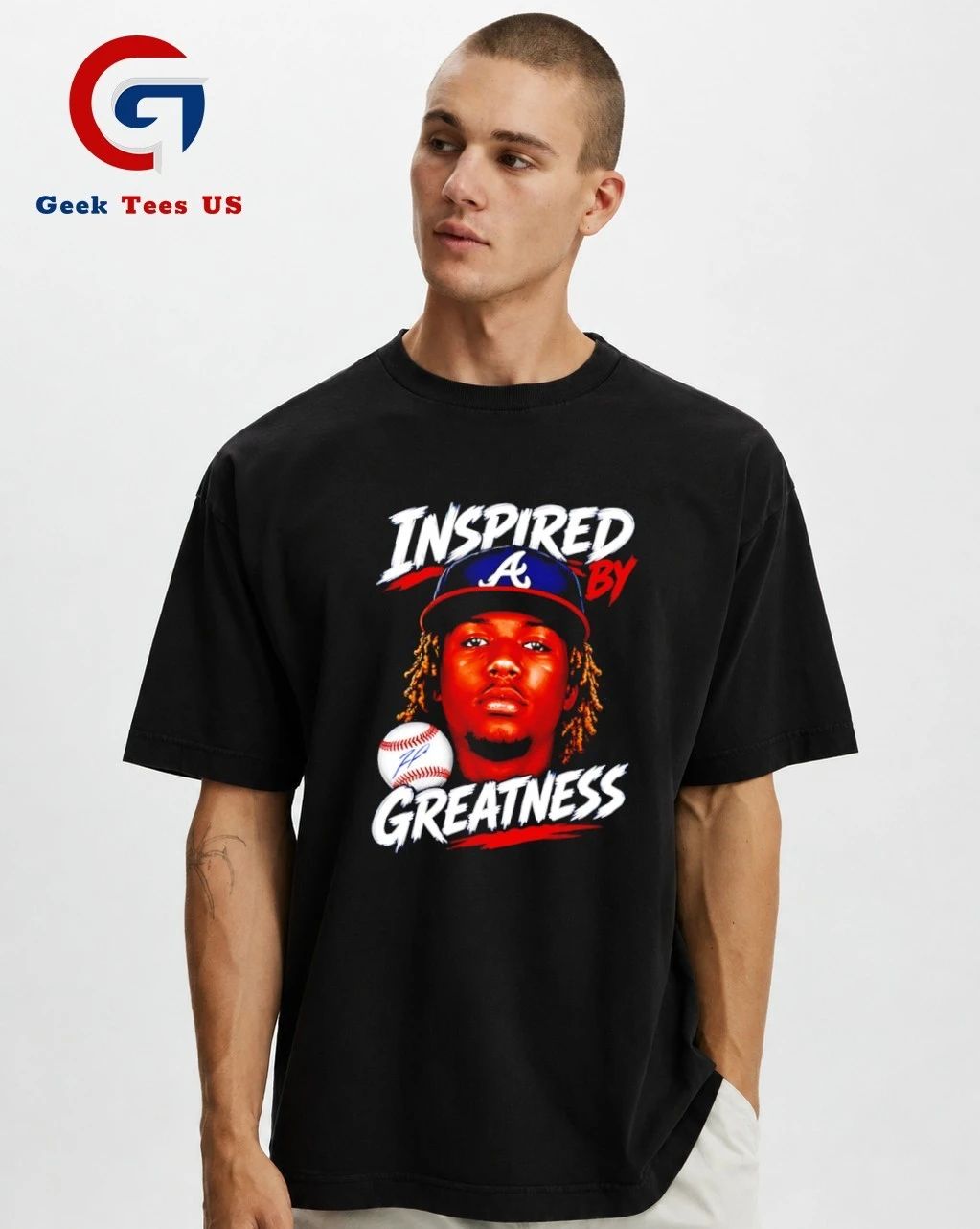 Inspired Greatness Ronald Acuña Jr Atlanta Braves baseball big head shirt