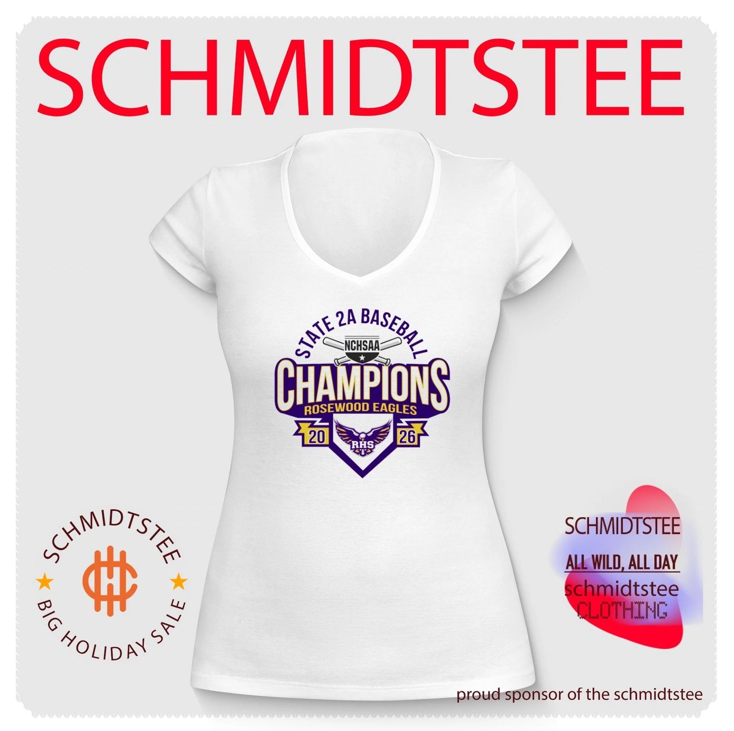 Rosewood Eagles 2026 NCHSAA State 2A Baseball Champions shirt