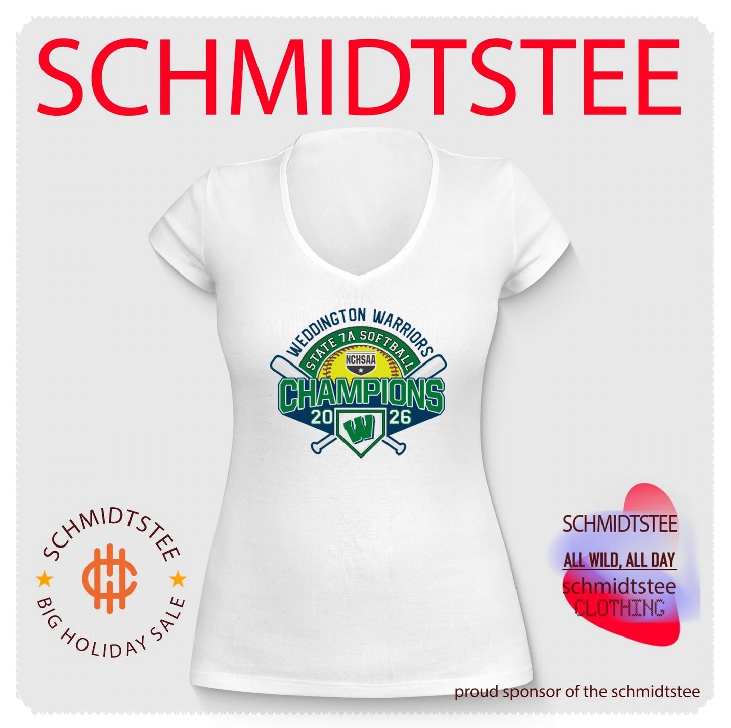 Weddington Warriors 2026 NCHSAA State 7A Softball Champions shirt